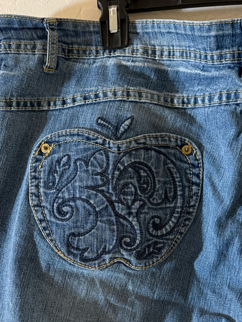 Apple Bottom Jeans, size 22, straight leg jeans, apple pockets